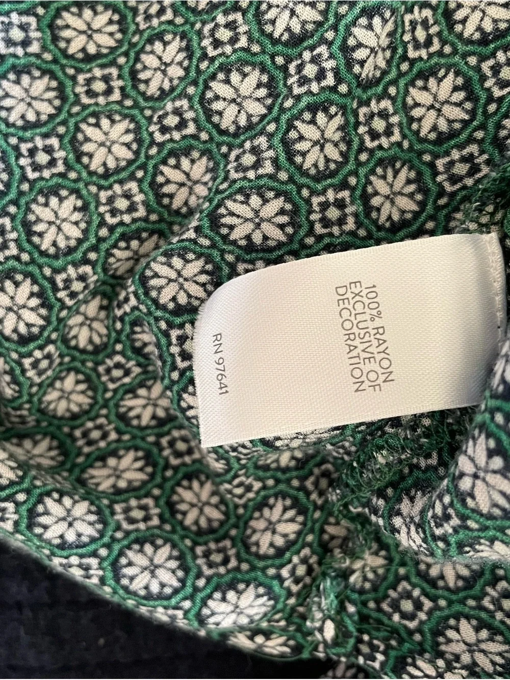 J. Jill Teal Green Printed Button-Front Blouse - Picture 8 of 11
